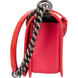 Chanel Quilted Patent Leather Boy Single Flap Crossbody Bag