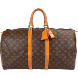 Louis Vuitton Monogram Canvas Keepall 50 Travel Bag