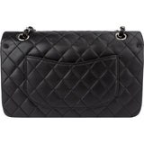 Chanel Quilted Lambskin Palladium Medium Double Flap Shoulder Bag