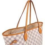 Louis Vuitton Monogram Damier Azur Canvas Neverfull MM Shoulder Bag