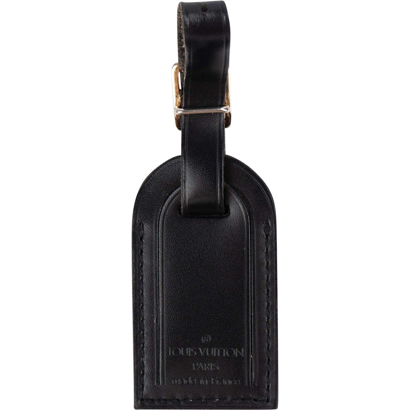 [🔄️B10 / F68] Louis Vuitton Noir Epi Leather Luggage Tag - vintageandkickz
