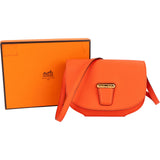 Hermès Orange Clemence Leather Convoyeur Crossbody Bag