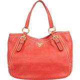 Prada Red Vitello Daino Hobo Shoulder Bag