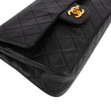 Chanel Quilted Lambskin 24K Gold Small Double Flap Shoulder Bag