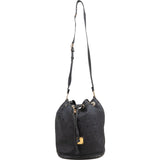 MCM Visetos Monogram Drawstring Bucket Crossbody Bag