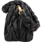 Miu Miu Black Matelasse Nappa Leather Shoulder Bag