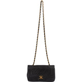 Chanel Quilted Lambskin 24K Gold Single Flap Crossbody Bag
