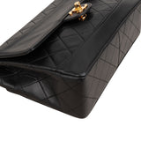 Chanel Quilted Lambskin 24K Gold Single Flap Shoulder Bag