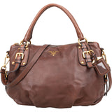 Prada Brown Vitello Daino Tote Handbag