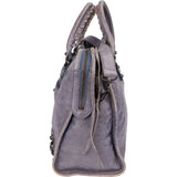 Balenciaga Lilac Leather City Handbag