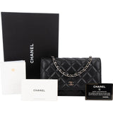 Chanel Quilted Caviar Leather Wallet on Chain Crossbody Bag
