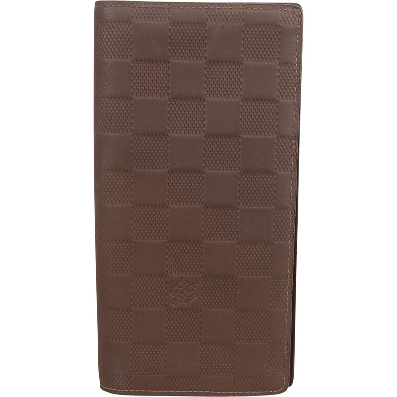 Louis Vuitton Monogram Damier Infini Leather Portefeuille Bifold Vertical Wallet