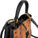 MCM Monogram Visetos Aren Top Handle Mini Handbag