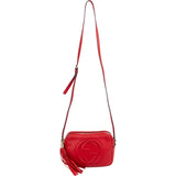 Gucci Red Grained leather GG Soho Disco Crossbody Bag