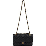 Chanel Quilted Caviar Leather Medium Double Flap Crossbody Bag