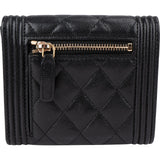 Chanel Caviar Leather Small Boy Flap Wallet