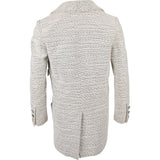 Chanel Sample White Tweed-Style Coat Jacket (FR 38 / DE 36)