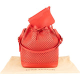 Louis Vuitton Limited Cruise Collection Red Perforated Leather Sac Noé Grande Shoulder Bag