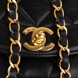 Chanel Quilted Lambskin 24K Gold Small Diana Single Flap Crossbody Bag