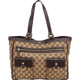 Gucci Monogram GG Canvas Abbey D-Ring Pocket Tote Shoulder Bag
