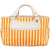 Celine Striped Canvas Boogie Handbag