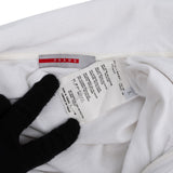 Prada White Sport Zip Polo T-Shirt (L)