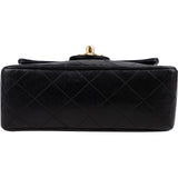 Chanel Quilted Lambskin Small 24K Gold Single Flap Crossbody Bag