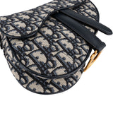 Christian Dior Oblique Trotter Monogram Canvas Small Saddle Handbag