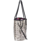 MCM Monogram Visetos Metallic Reversible Liz Shopper Shoulder Bag