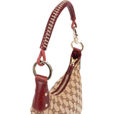 Gucci Monogram GG Canvas Braided Handle Shoulder Bag