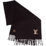 [🔄️B06 / F29] Louis Vuitton Wool Monogram Emblem Cashmere Schal Scarf - vintageandkickz
