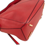 Loewe Red Grained Calfskin Puzzle Crossbody Handbag