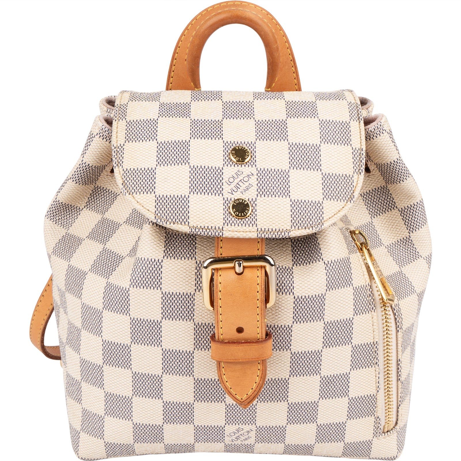 Louis Vuitton Monogram Damier Azur Canvas Sperone BB Backpack - vintageandkickz