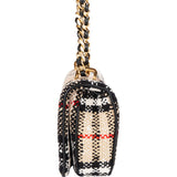 Burberry Tweed Check Lola Small Bouclé TB Crossbody Bag