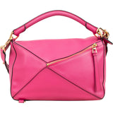 Loewe Pink Grained Calfskin Puzzle Crossbody Handbag