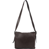 Bottega Veneta Browm Intrecciato Messenger Crossbody Bag