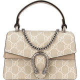 Gucci Monogram GG Supreme Dionysus Super Mini Top Handle Kelly Handbag