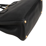 Prada Black Vitello Daino Leather Phenix Tote Handbag