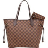 Louis Vuitton Monogram Damier Ebene Neverfull MM Shoulder Bag