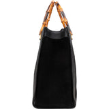 [🔄️B20 / F29] Gucci Suede Bamboo Tote Handbag - vintageandkickz