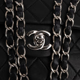 Chanel Quilted Lambskin Palladium Small Double Flap Shoulder Bag