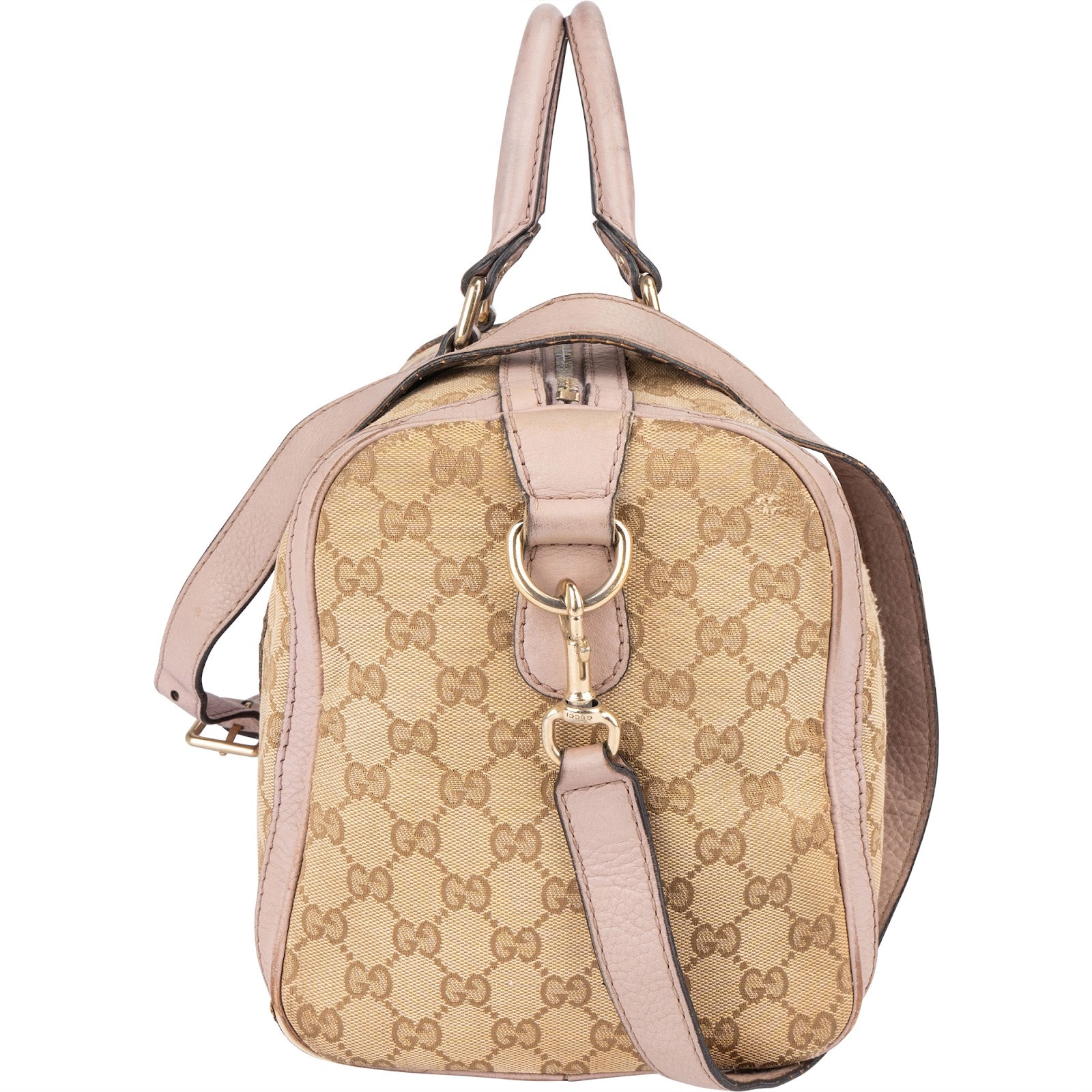 Gucci Monogram GG Canvas Boston Handbag - vintageandkickz
