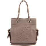 Loewe Leather Anagram Perforated Amazona Shopper Tote Handbag
