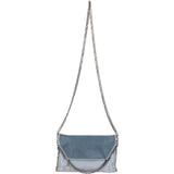 Stella McCartney Tricolor Shaggy Falabella Fold Over Flap Crossbody Bag