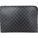 Louis Vuitton Monogram Damier Graphite Pochette Voyage MM Clutch