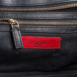 Valentino Black Calfskin Rockstud Small Tote Handbag