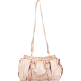 Miu Miu Vitello Lux Leather Drawstring Satchel Handbag