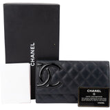 Chanel Quilted Lambskin Cambon Long Flap Wallet