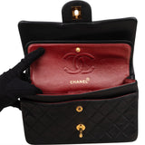 Chanel Quilted Lambskin 24K Gold Small Double Flap Shoulder Bag