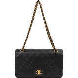 Chanel Quilted Lambskin 24K Gold Medium Double Flap Shoulder Bag